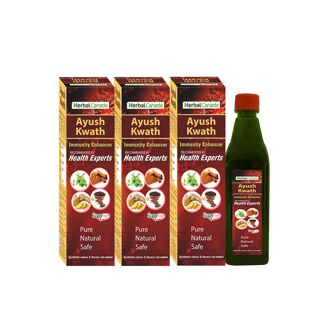 HERBAL CANADA Ayush Kwath (Kadha) | Pack Of 3 | Immunity Booster | Good For Respiratory Health | Helpful in Cold Cough | 100% Natural (B098FB6BZX) Amazon Price History, Amazon Price Tracker