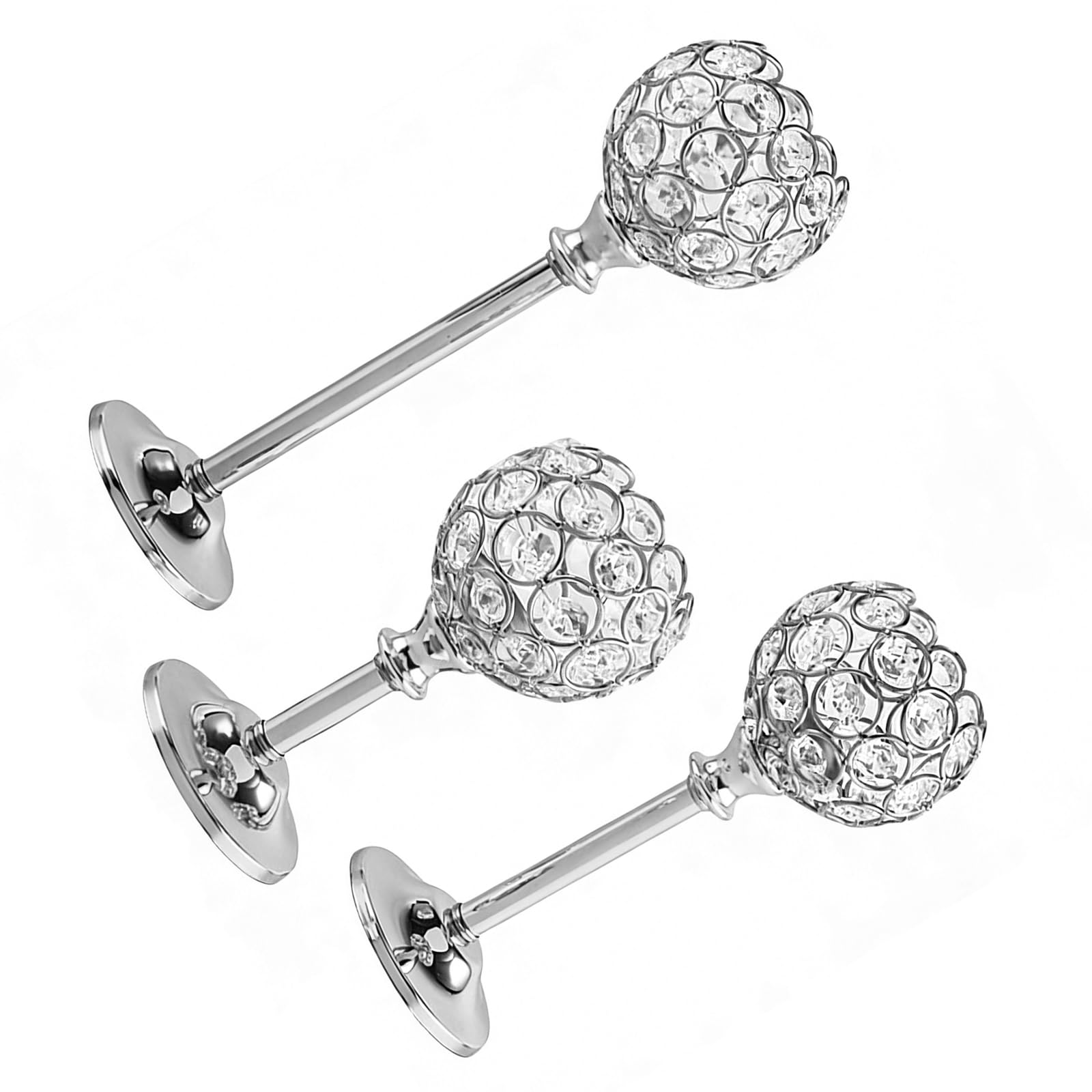 ZEPFJHE Crystal Metal Tealight Candlestick, Blings Bowl Candelabras, Votive Holders Stand Centerpieces Tealight Jewel Bowl Stand