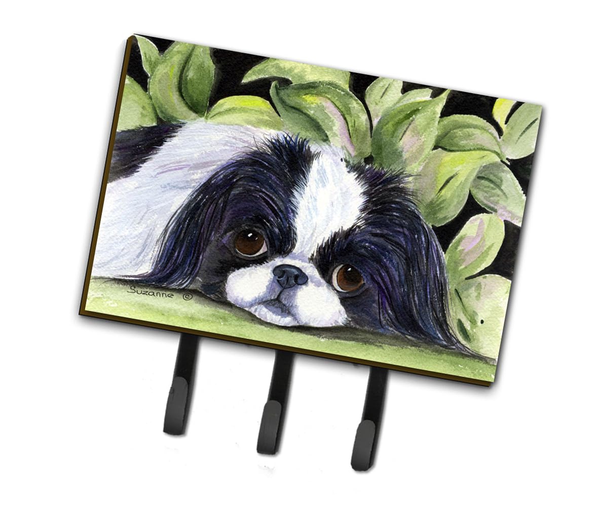 Caroline's Treasures SS8322TH68 Japanese Chin Leash or Key Holder, Wall Hooks, Key Hooks Holder, Coat Rack Wall Mount, Coat Hooks, Hooks for Hanging Keys, Towels, Aprons, Leashes,