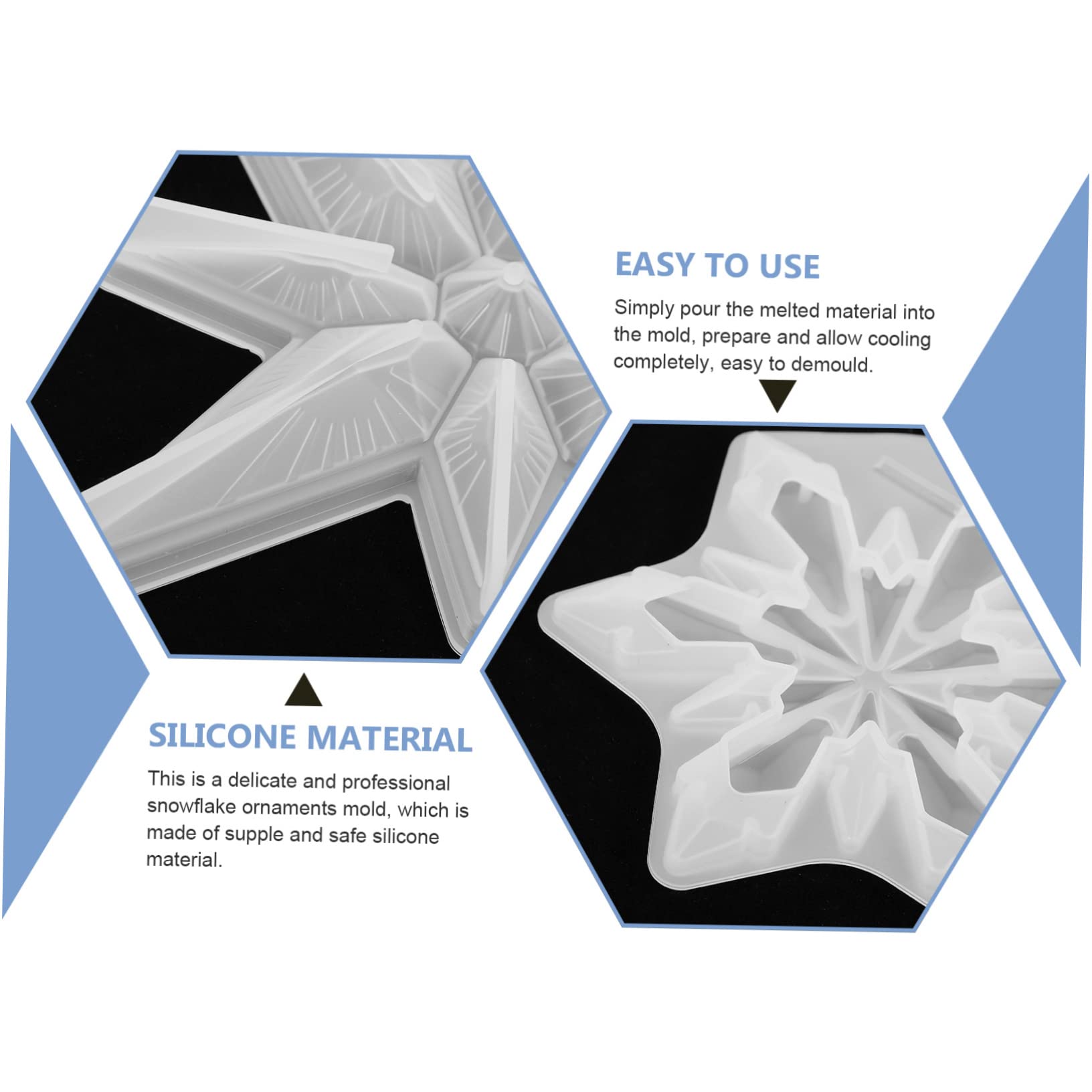 10pièces Moule Silicone Étoile pour Flexible Et pour Décorations De Noël Et Artisanat avec Époxy