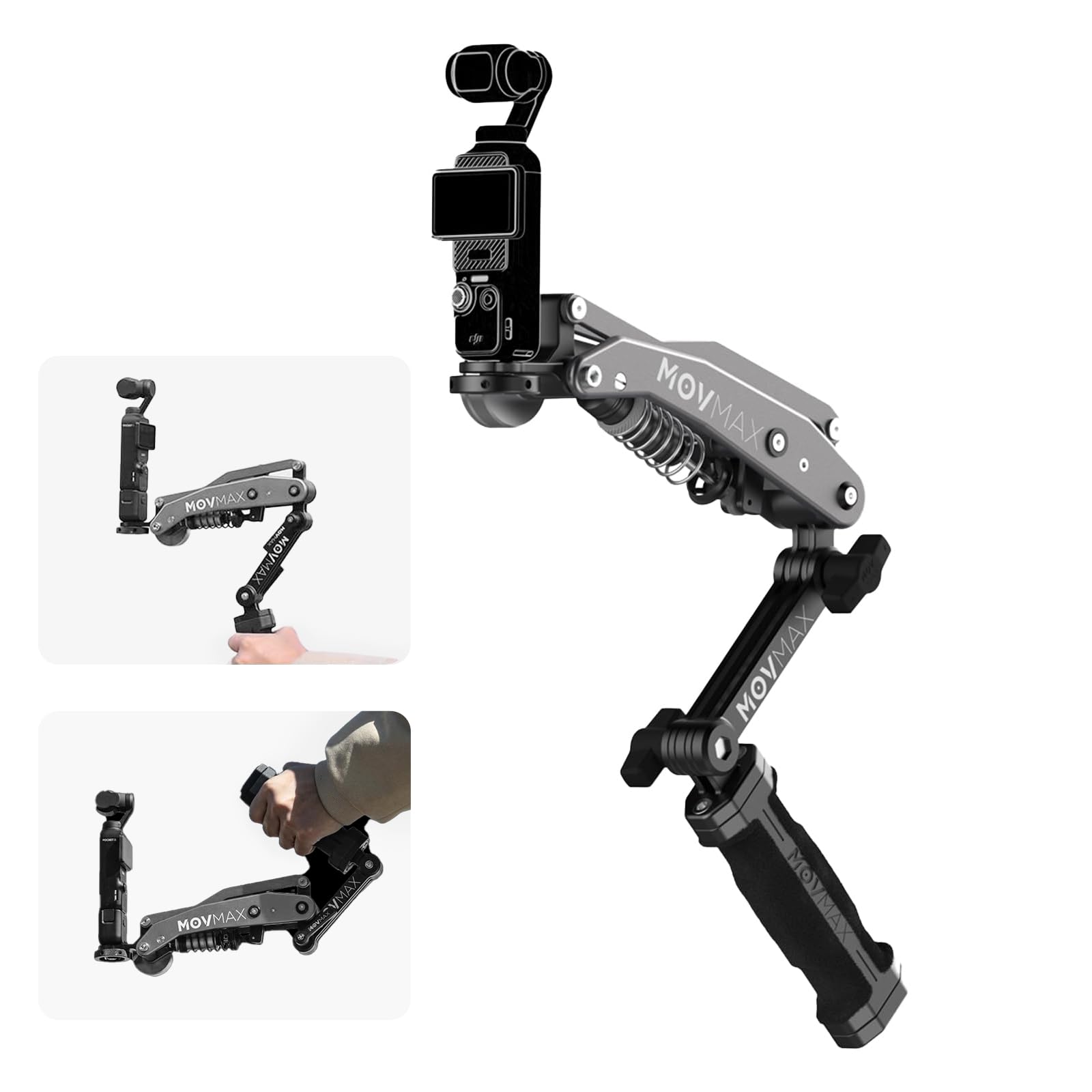 Brazo de cuchilla Movmax para DJI Pocket 3 con ventosa eléctrica