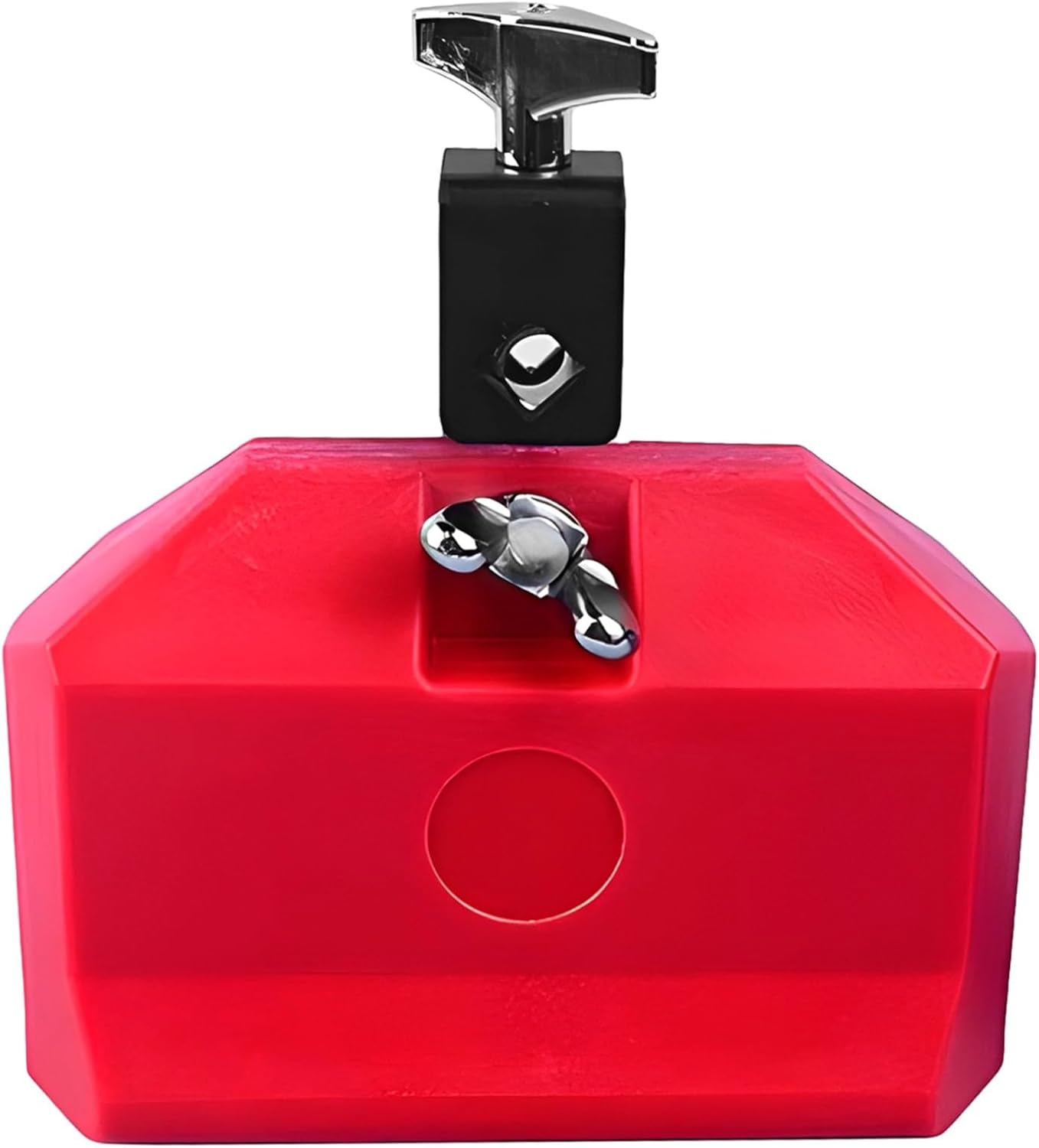 Red Cowbell Percussion Accessory With Adjustable Clamp For Drum Set, Gift For Drummers