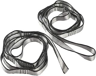2pcs Nylon Daisy Chain 6 Loop Adjustable Multipurpose Strap Rope 25kN Strong Climbing Straps 43 Inches for Yoga Swing Yoga Hammock Trapeze Ceiling Anchors Daisy Chains
