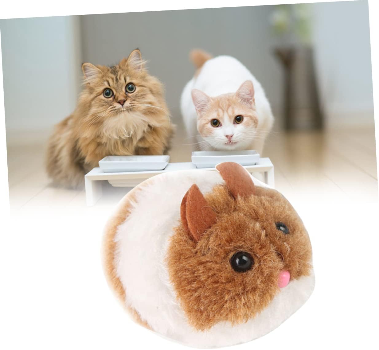 ORFOFE Interactive Cat Toy Mouse Pulling Chain Engaging Pet Teaser for Cats Encourages Exercise and for Playtime and Bonding Brown