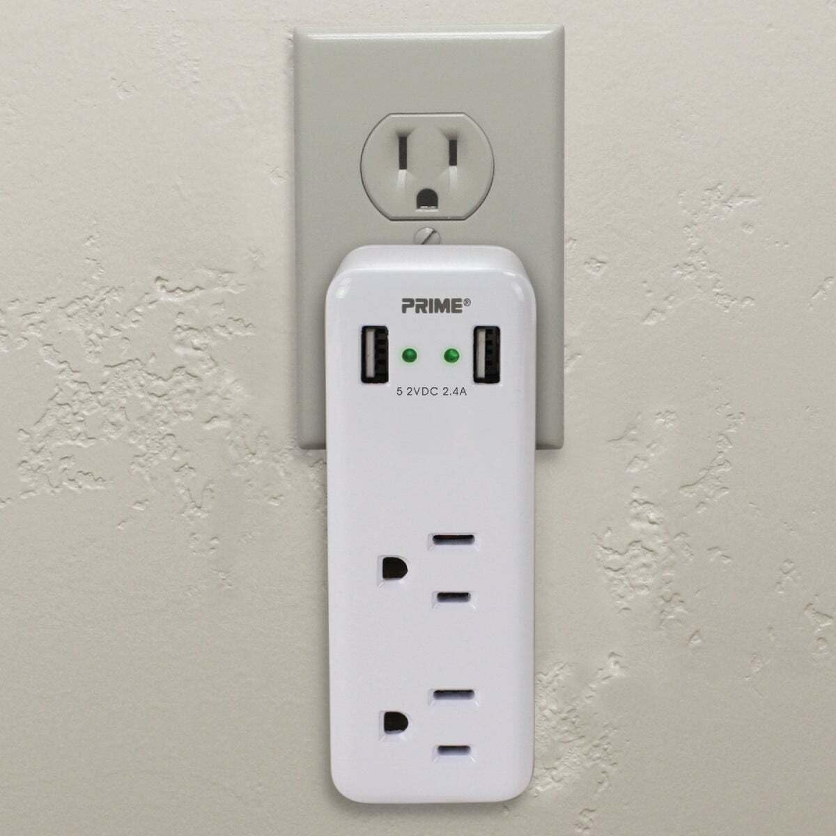 PBUSB242 2 Outlet Wall Tap W/USB