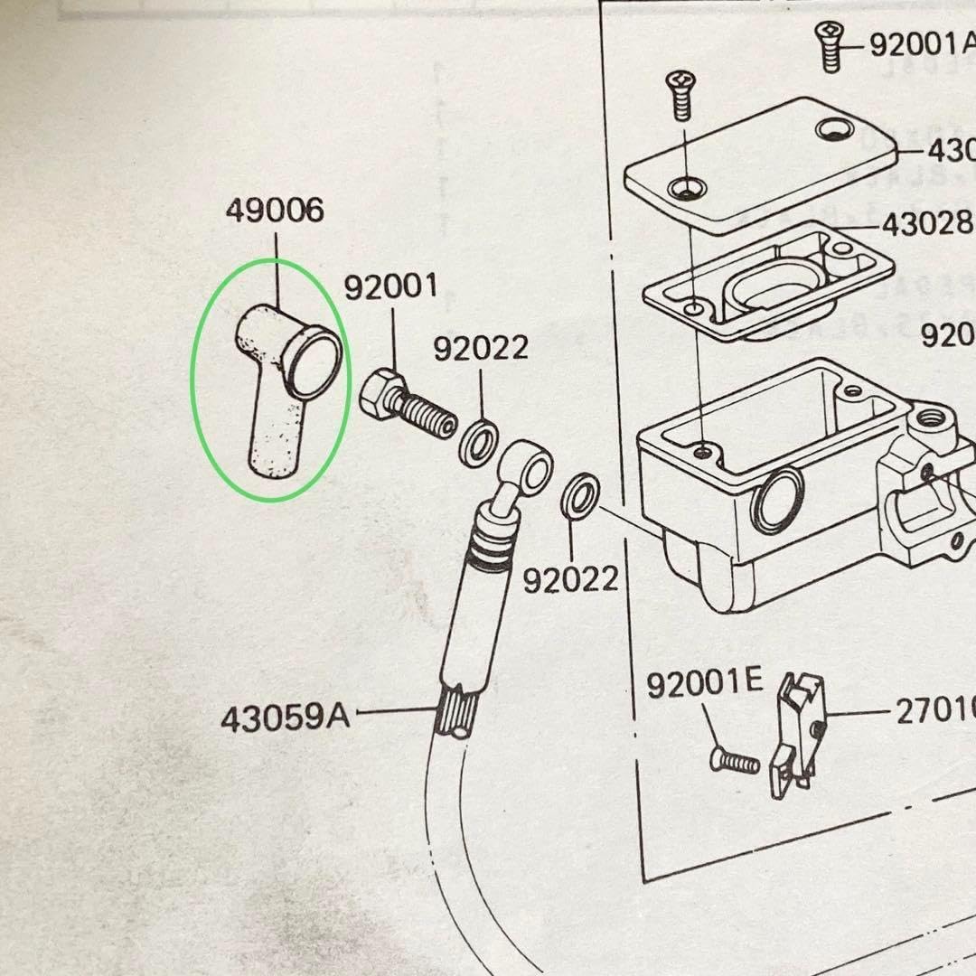 Z400GP フロントマスターシリンダー ブーツ ブレーキカバー ZGP 543