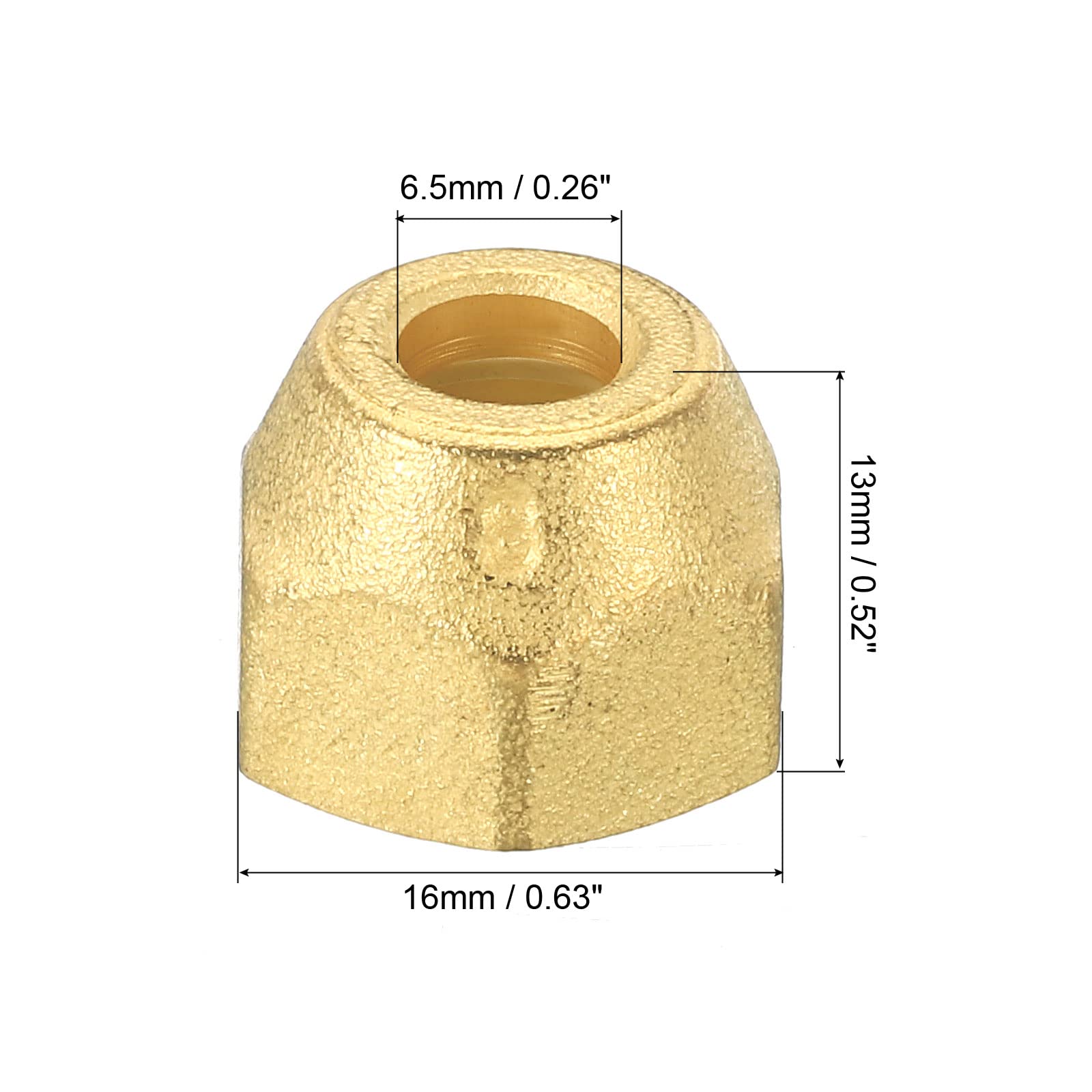 1/4 SAE Filetage Laiton Évaser Capuchon, 4 Kit 45 Degré Évasé
