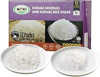 MOKI Konjac Noodles Rices, 12 Pack Low Carb Miracle Rice Gluten Free Plant Based Low Carbs Vegan Fat Free Noodle Rice - 3.53 oz Each