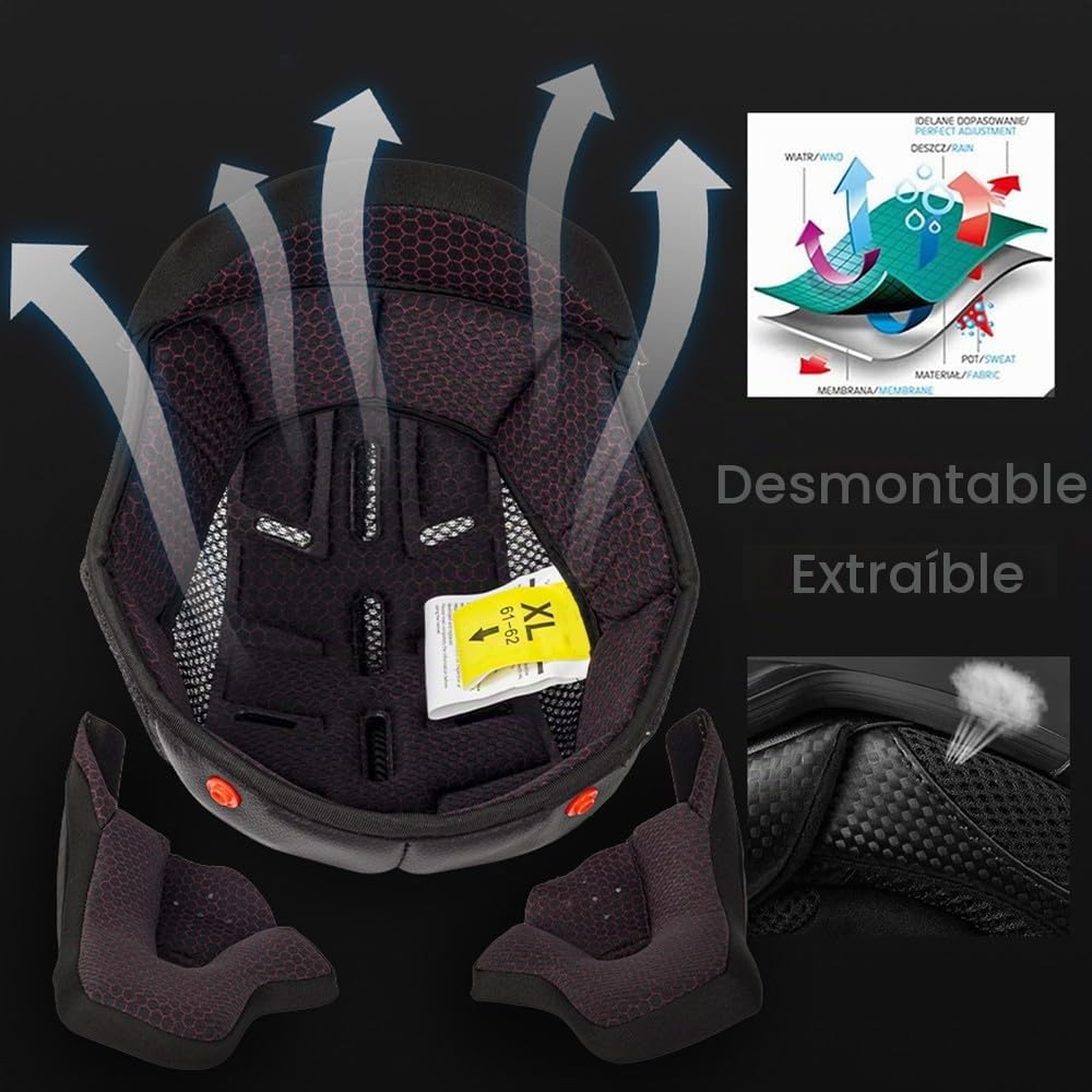 Casco de Moto Modular con Bluetooth Slot Integrado, ECE Homologado Casco Integrales Moto Jet Scooter para Mujer Hombre Adultos,con Doble Visera Casco Moto Flip Up