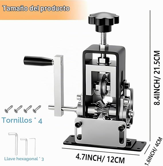 Manual Wire Stripping Machine, High Precision Wire Stripping Tool, Diameter 1-25mm, Wire Stripper with Removable Handle, for Recycling Wire Waste (Aluminum Alloy)