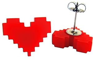 Pixel Heart Stud Earrings: The Sweetest Gift for Gamers and Candy Lovers