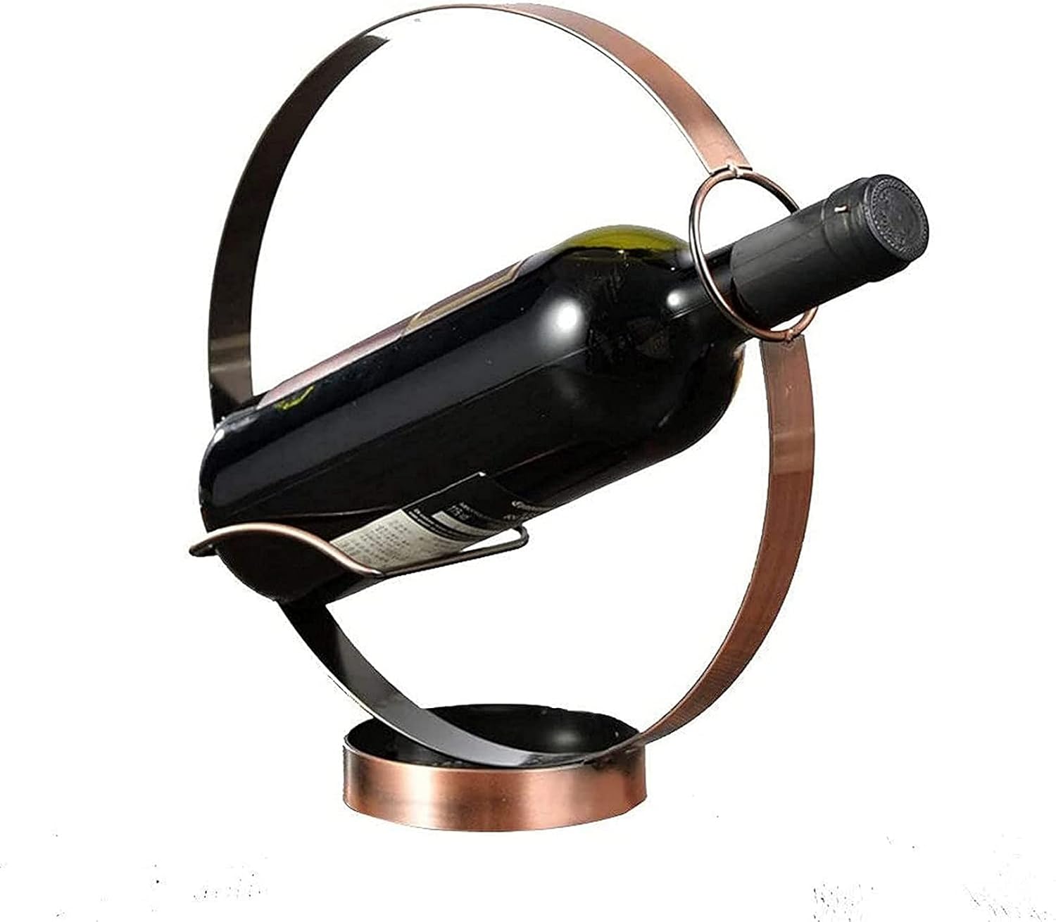 Wine Racks Wine Bottle Holder Iron Single Wine Rack Countertop Free Standing Display Stands for Home Decor #2