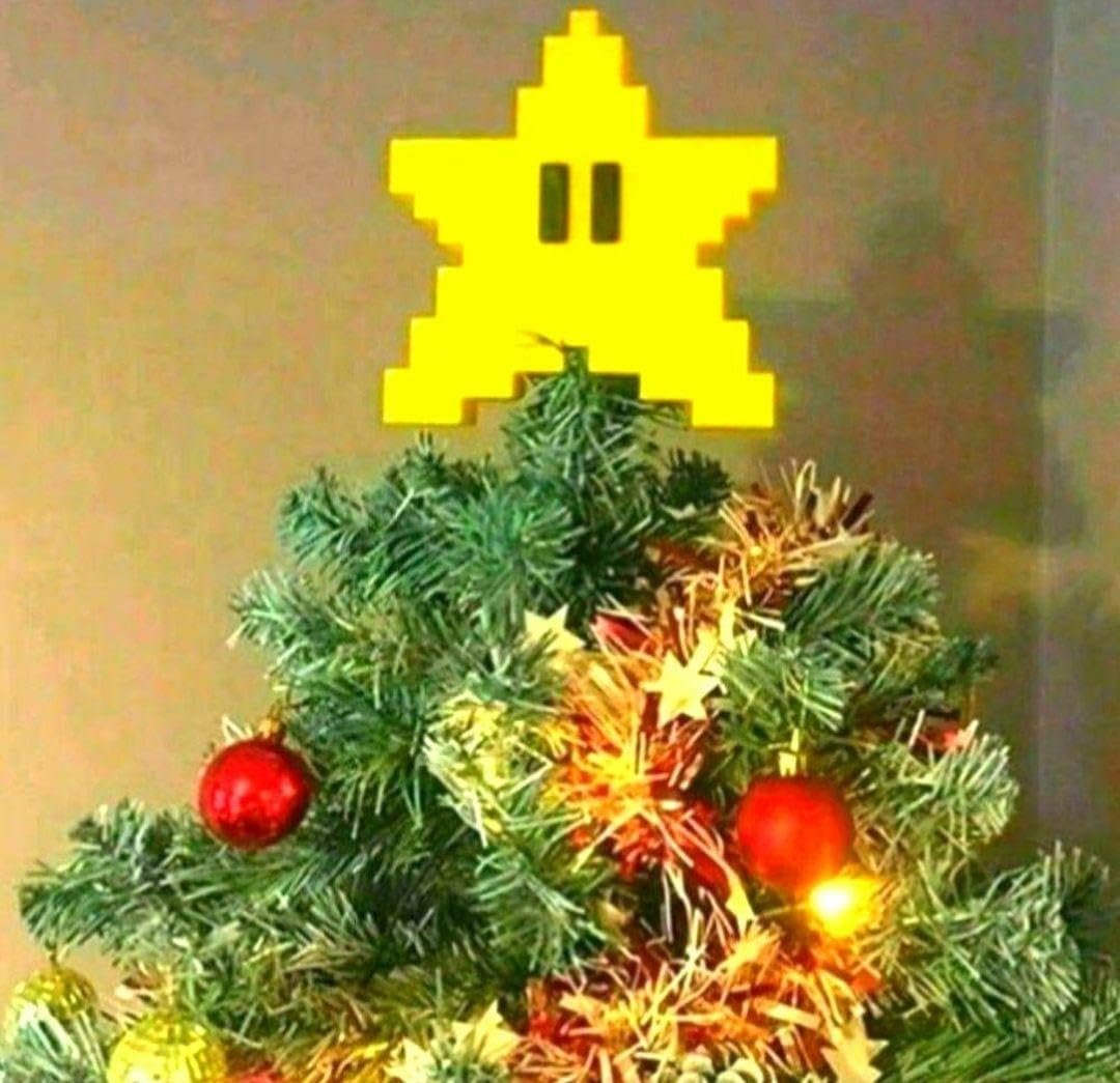 Amazon.co.jp: クリスマス ツリートップ マリオ スター風 オーナメント 