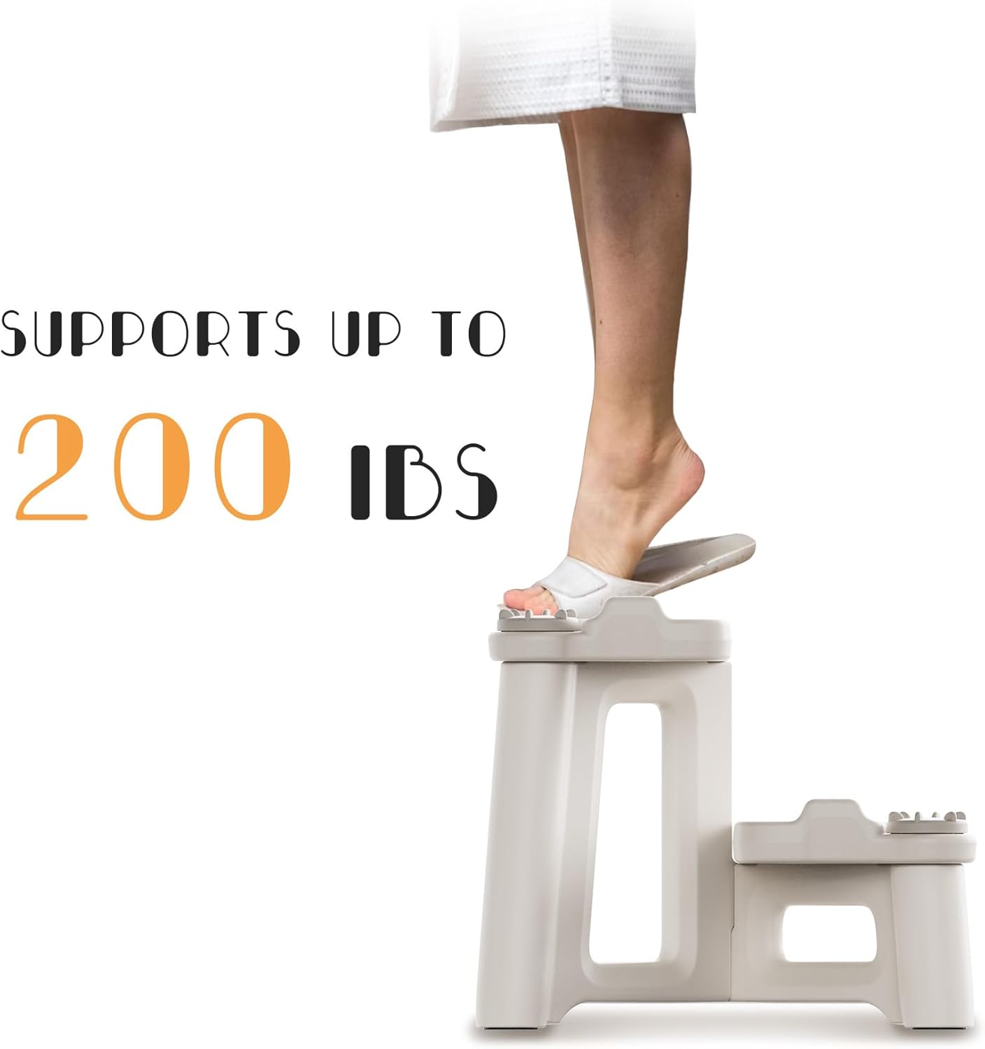 Kids Step Stool for Toddlers - Dual Height Potty Training Stool for Bathroom Sink & Kitchen, Non-Slip 2 Step Stool, Holds up to 200lbs, Sturdy Safety Helper for Kids (2 Pack)