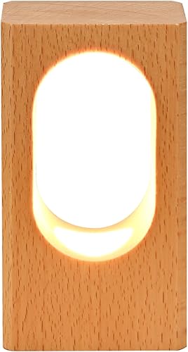 Miniatura 9 de Lámpara de escritorio LED de madera, luz nocturna de noche de noche, iluminación LED regulable, lámpara de mesa creativa para decoración del hogar,