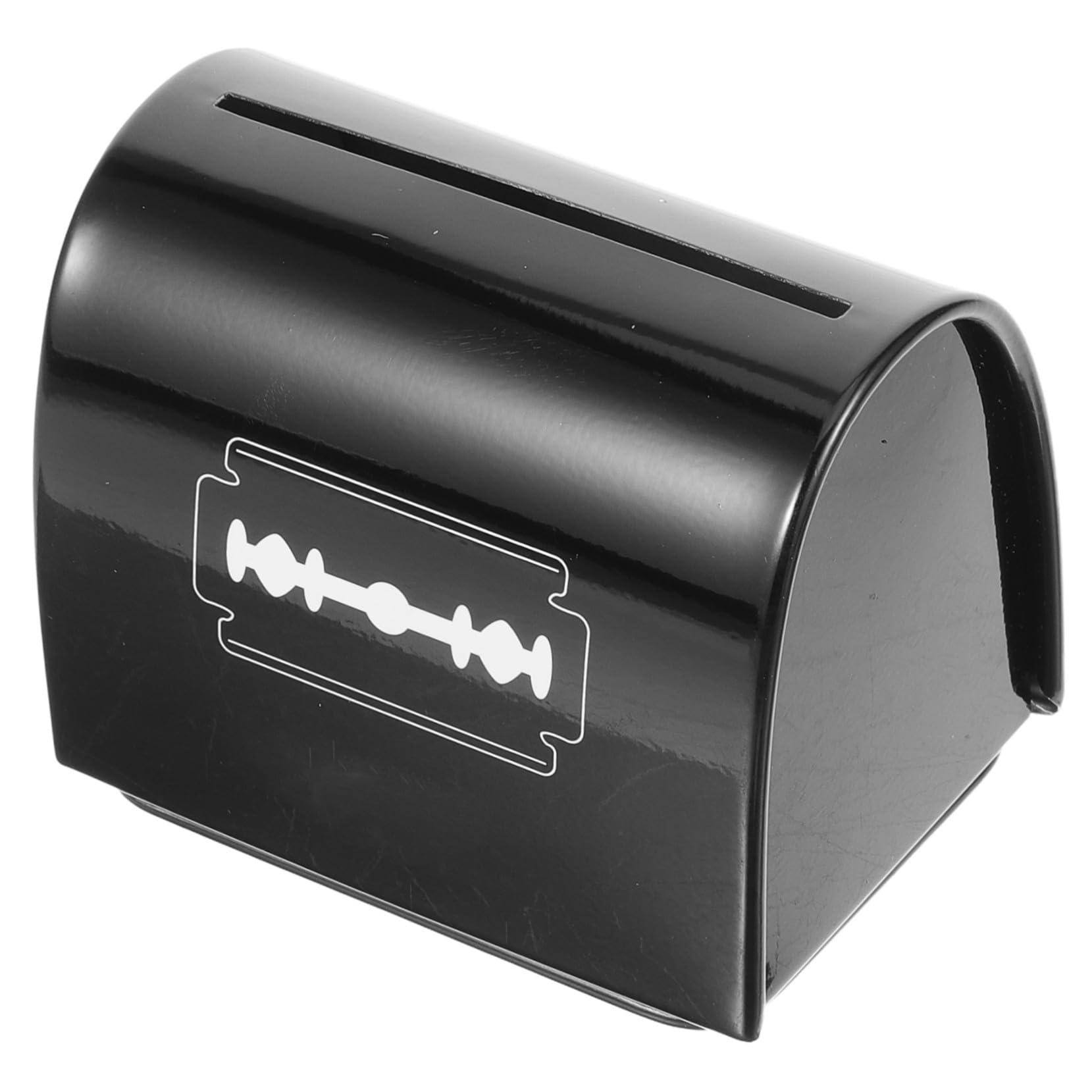Scatola di Smaltimento Lame Rasoio in Acciaio Inox Portatile Compatta Contenitore Sicurezza per Barbieri Parrucchieri Uso Domestico