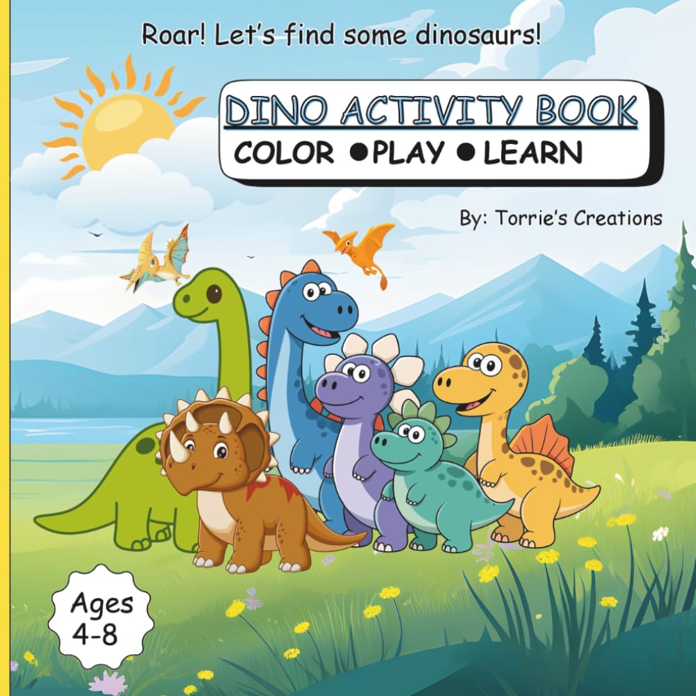 Dino Activity book: A Fun Dinosaur Activity Book for Kids Ages 4-8
