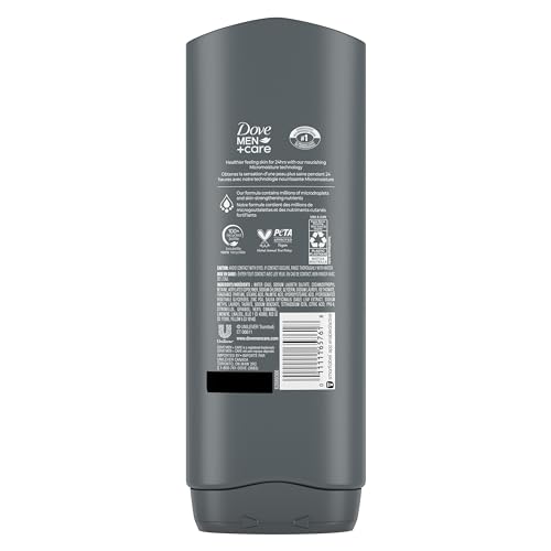 Unilever Dove Men+Care Body Wash Mineral + Sage 4 Count for Men's Skin Care Effectively Washes Away Bacteria While Nourishing Your Skin, 18 oz