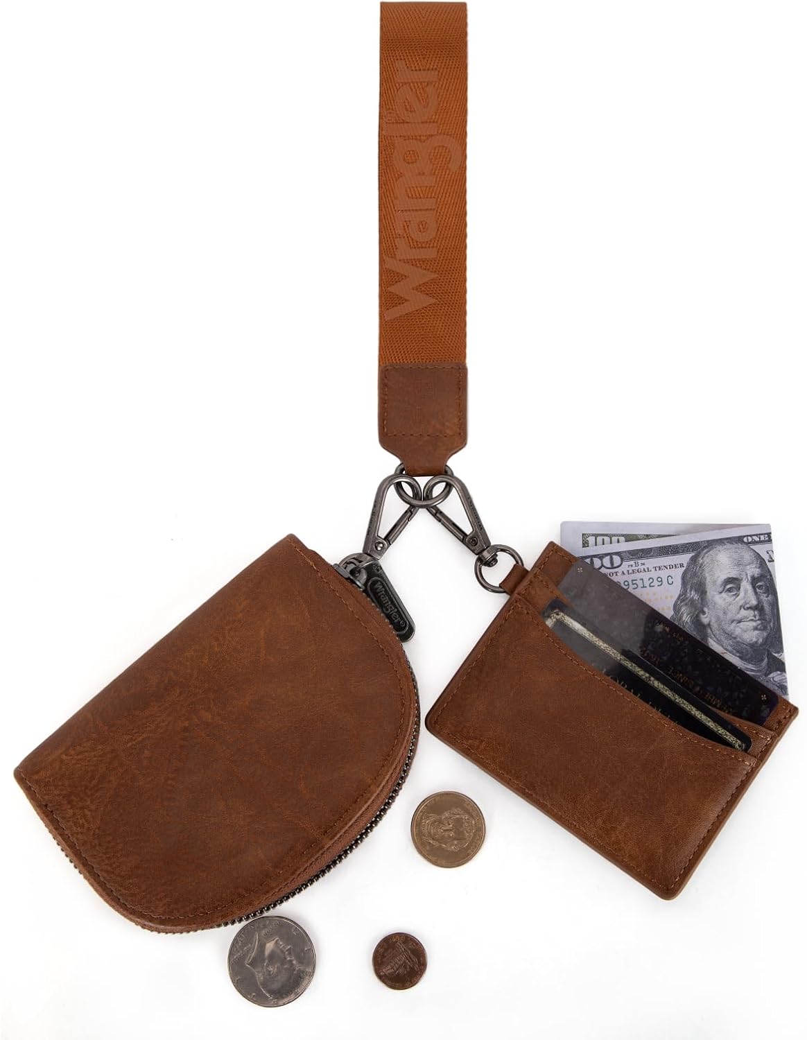 Wrangler KeyChain Wallet Wristlet Wallets for Women Dual Pouch Wristlet Rfid Blocking Credit Card Holder Wallet - Image 4