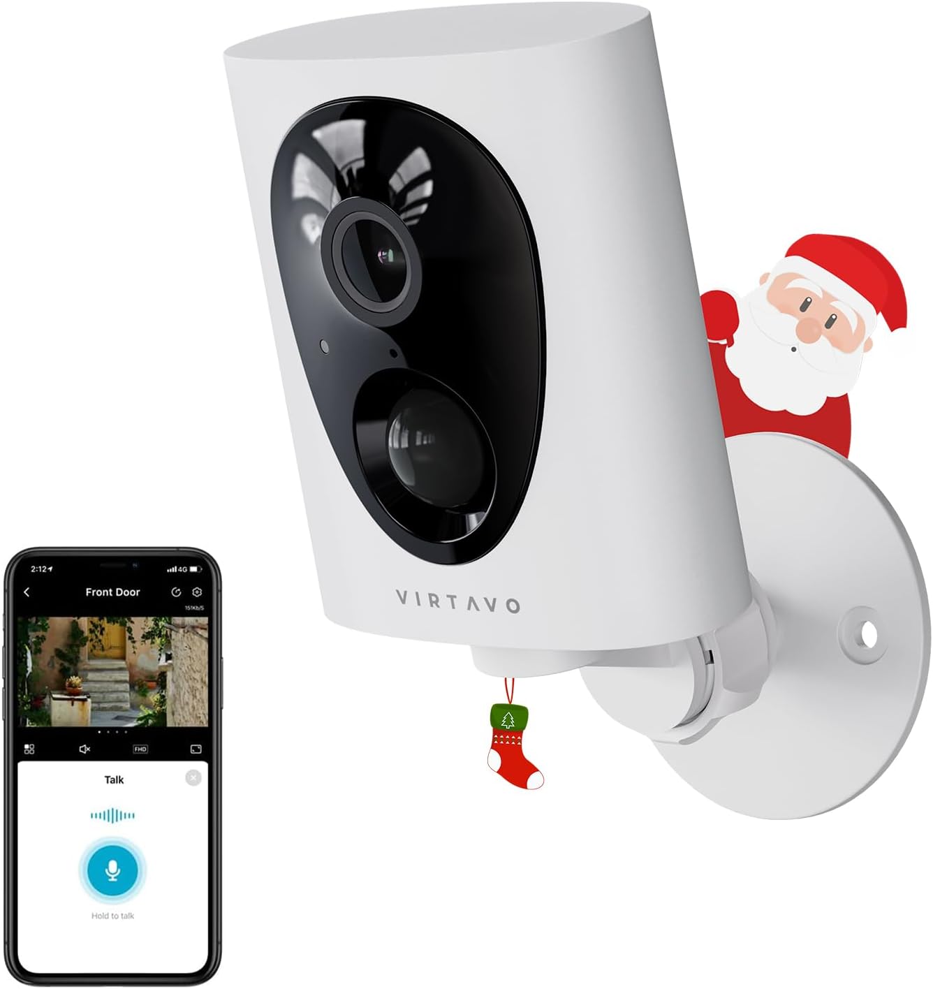 VIRTAVO Security Cameras Wireless Outdoor, Battery Powered Starlight Color Night Vision Weatherproof, Surveillance WiFi Home Camera Outside, AI Motion Detection, Compatible with Alexa,SD/Cloud Storage VIRTAVO Security Cameras Wireless Outdoor, Battery Powered Starlight Color Night Vision Weatherproof, Surveillance WiFi Home Camera Outside, AI Motion Detection, Compatible with Alexa,SD/Cloud Storage