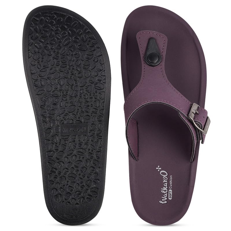 Image of WALKAROO Women's Fashion Sandals with Cushion Sole, Toe Seperator, Broad Straps and Lightweight - WE2349
