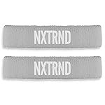 1 Pair Nxtrnd Bicep Bands, Sweat-Absorbent Arm Sweatbands, Football Accessory (Grey)