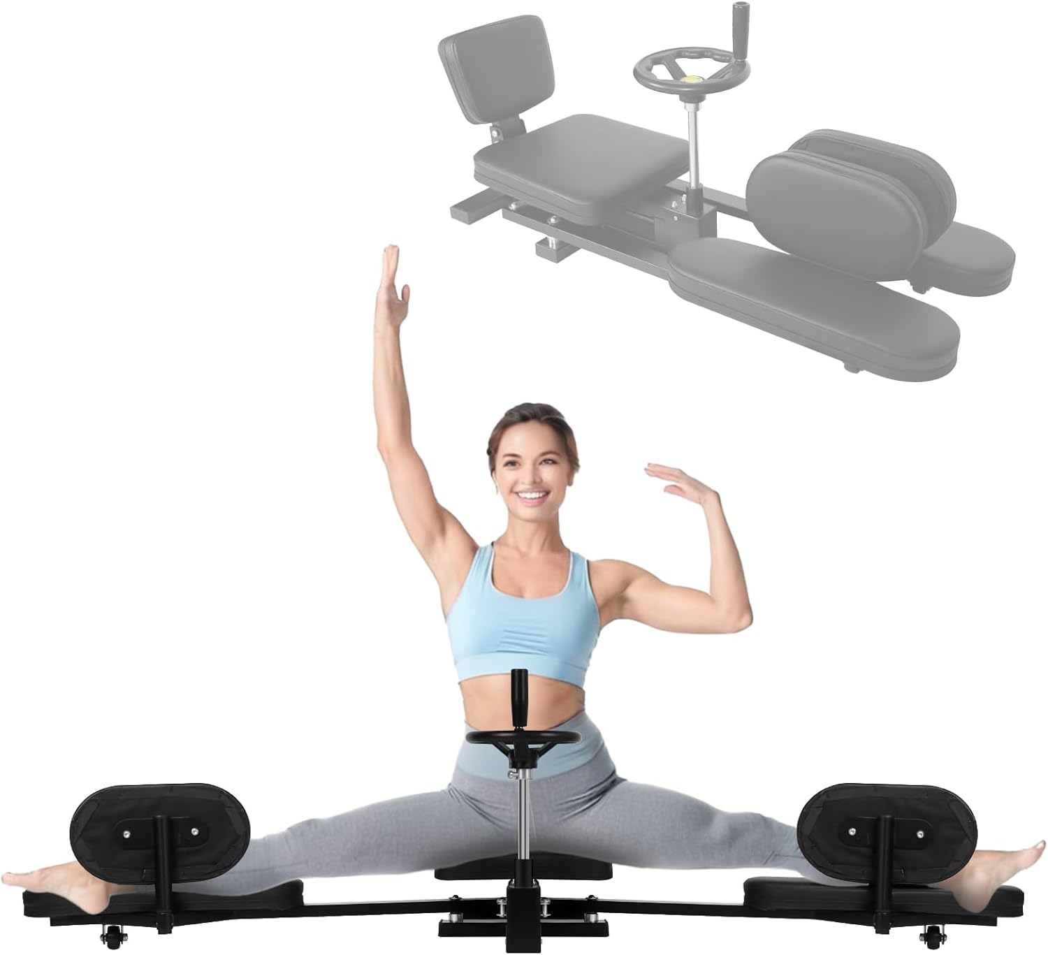 Stretch Machine for Splits Max 240°, 400 Lbs Weight Capacity, Adjustable Leg Stretcher Machine, Split Stretcher for Yoga, Dance, Flexibility