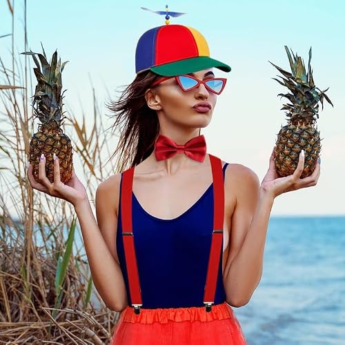 ZXTGBQ 2Pcs Casquette à Hélice Colorée, Casquette à Hélicoptère, Casquette de Baseball avec hélice pour Fête en Plein Air, pour Adultes Enfant Les Soirées à Thème du Carnaval – vue 7