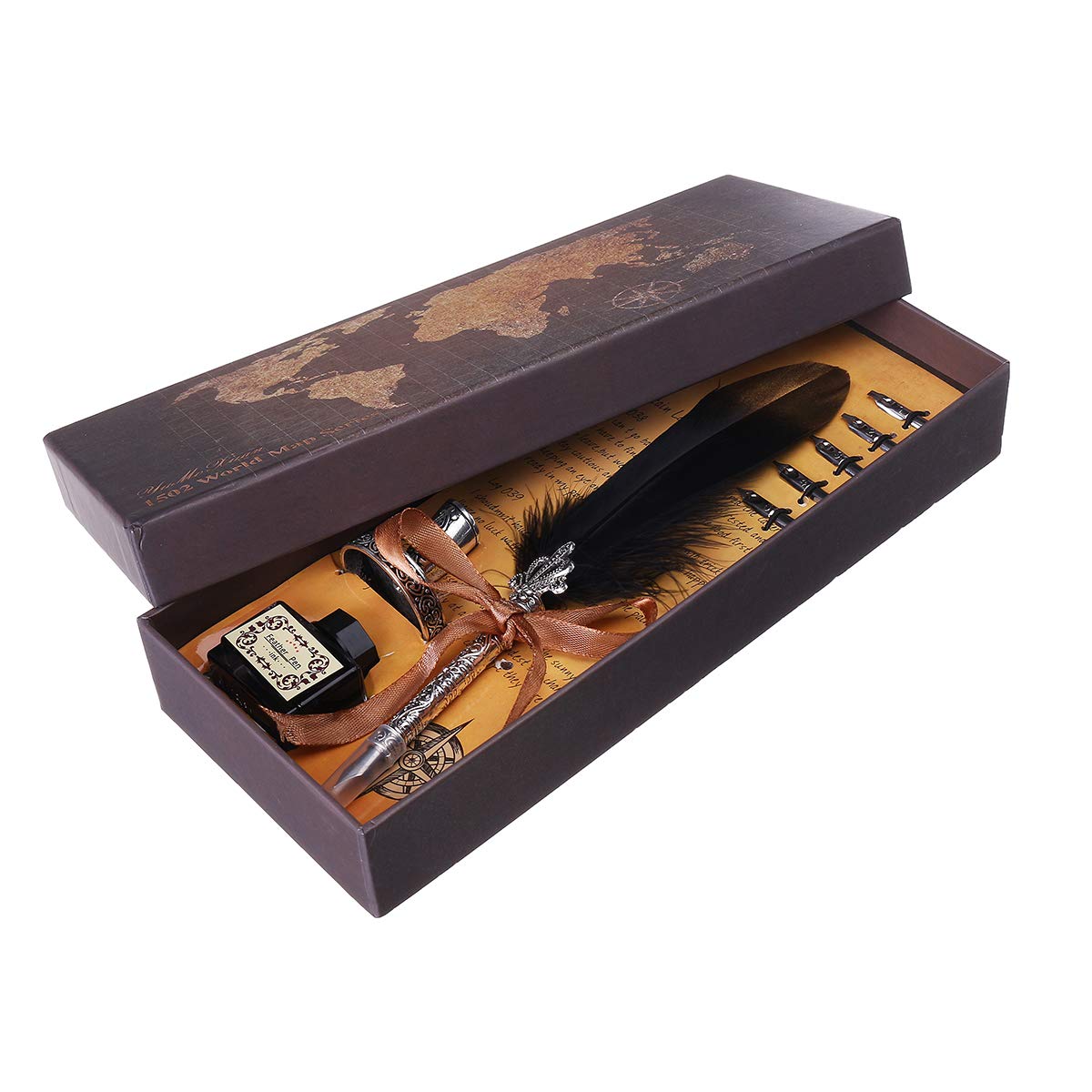 VIDOO Retro Feder Quill Dip Füllfederhalter Tinte Set Schreibfunktion Für Signatur Signning Pen