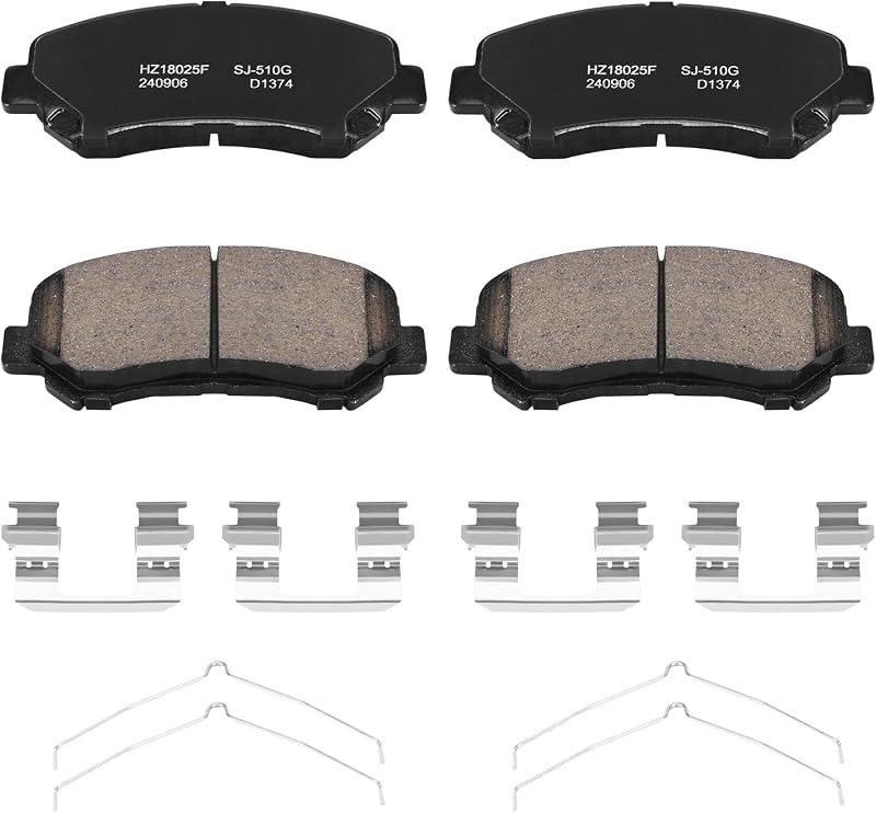 Pastilhas de freio dianteiras cerâmicas XTHZLP Nissan Juke, Maxima e Sentra – Jogo com 4 unidades