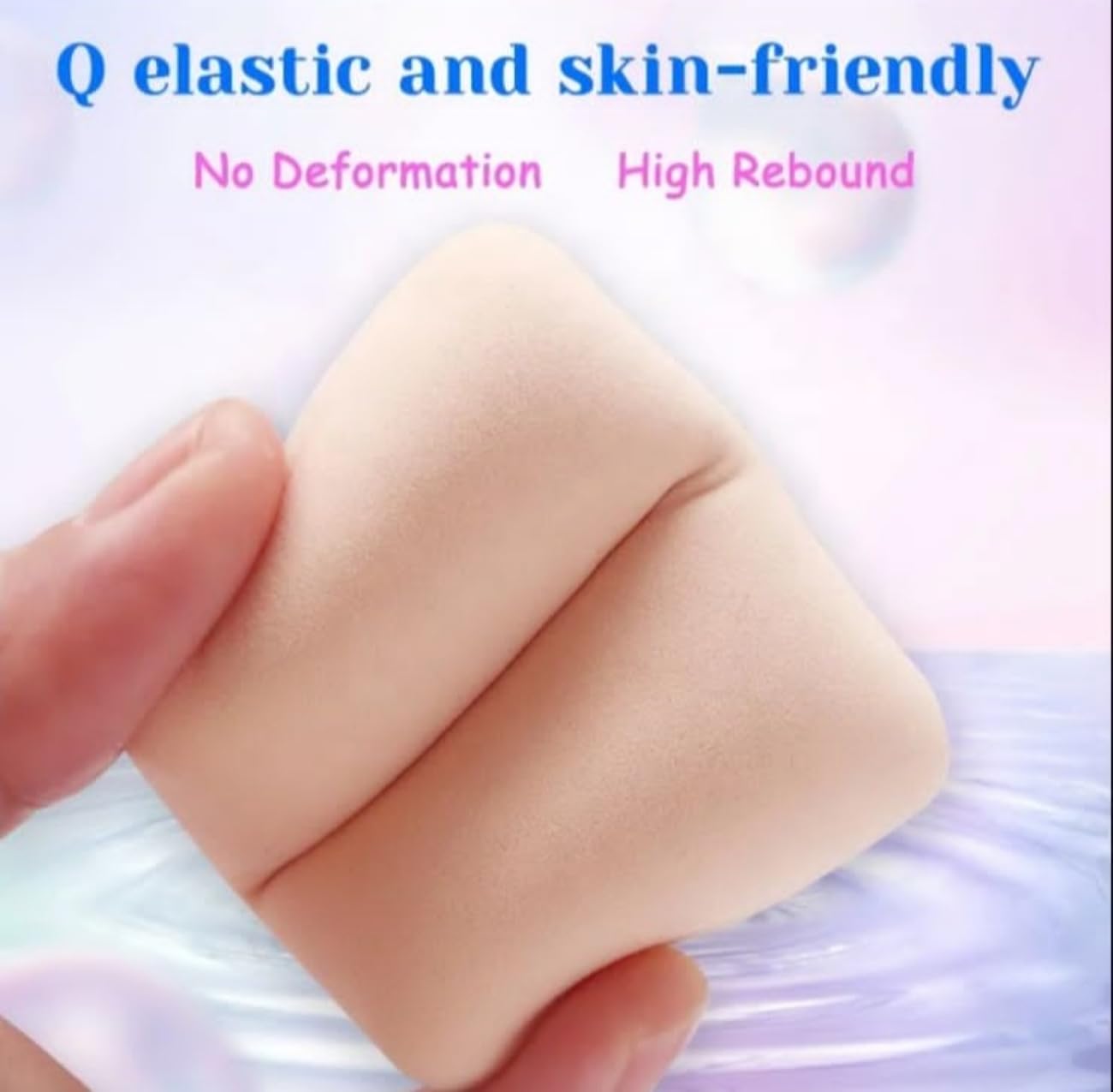 Feelhigh 1 Powder Puff Holder Cases, Travel Beauty Blender Holder Portable Powder Puff Storage Box Clear Small Makeup Sponge Containers Pocket Cosmetic Puff Box (Square)