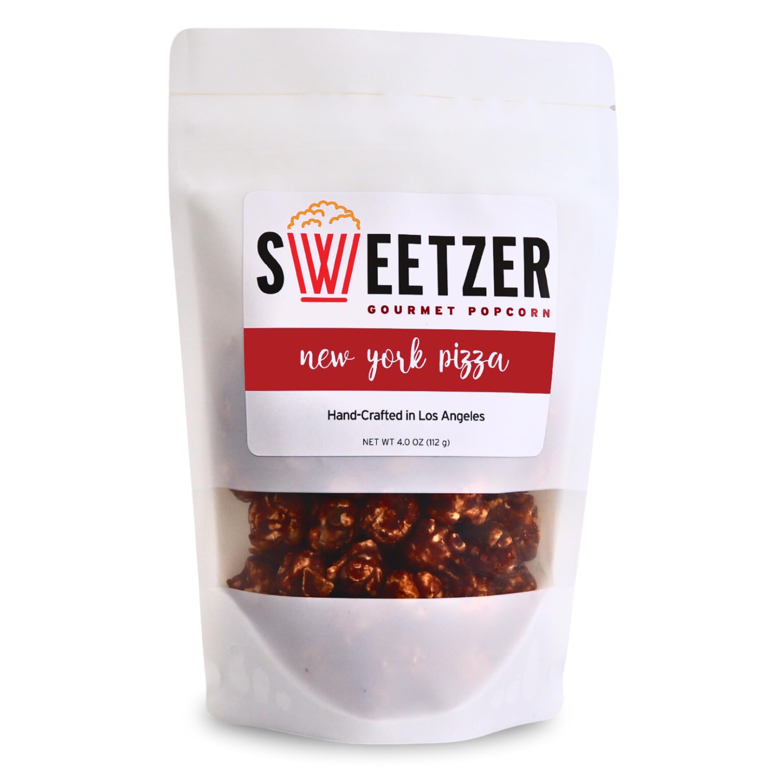 Sweetzer Gourmet Popcorn New York Pizza, Authentic First of Its Kind Flavor Made With Real Ingredients, Perfect Snack for Parties and Movie Nights
