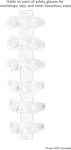 Miniatura 7 de Marketing Holders Paquete de 2 soportes para lentes de sol, 6 pares de montaje de pared con ferretería, tiendas minoristas, farmacias,