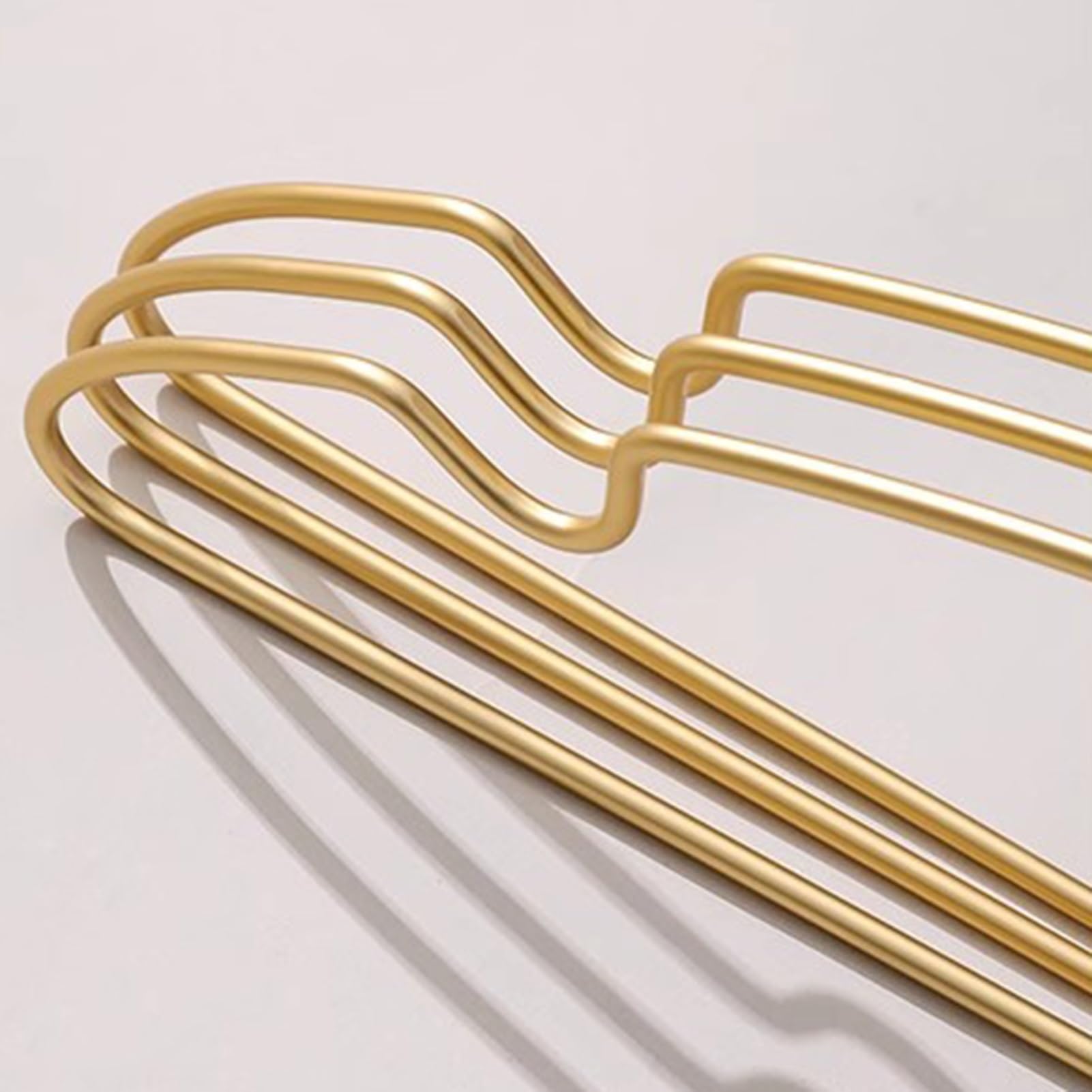 Grucce in Lega di Alluminio Color Oro da 15,7", Grucce in Metallo, Organizer per Armadio Salvaspazio(10pack)
