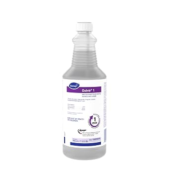 Oxivir Diversey 1 100850916 One Step Hospital Strength Liquid Disinfectant Cleaner, Accelerated Hydrogen Peroxide AHP, Ready-to-Use, 32-Ounce