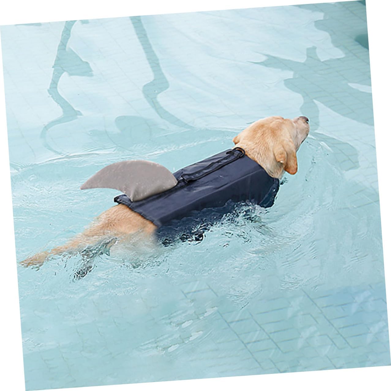TEHAUX Dog Swimming Vest Shark Design Reflective Floatation Preserver Pet Life Jacket XL for Outdoor Training and Boating