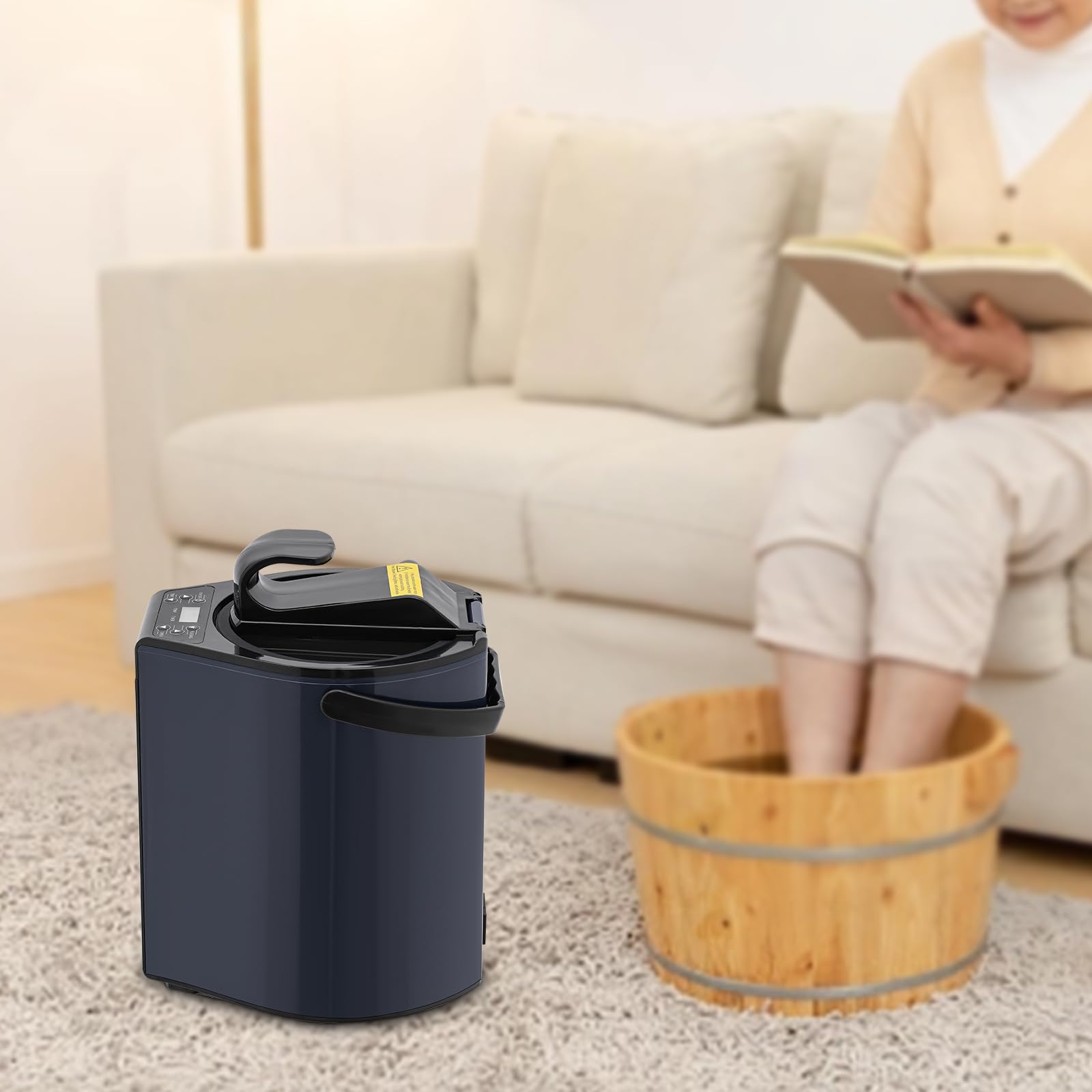 LEYSRIS 800W Sauna Steamer with Timing Function, 3L/0.8Gal Adjustable Temperature Steam Pot Generator Portable Sauna Steamer Spa Machine for Body Detox (Blue)