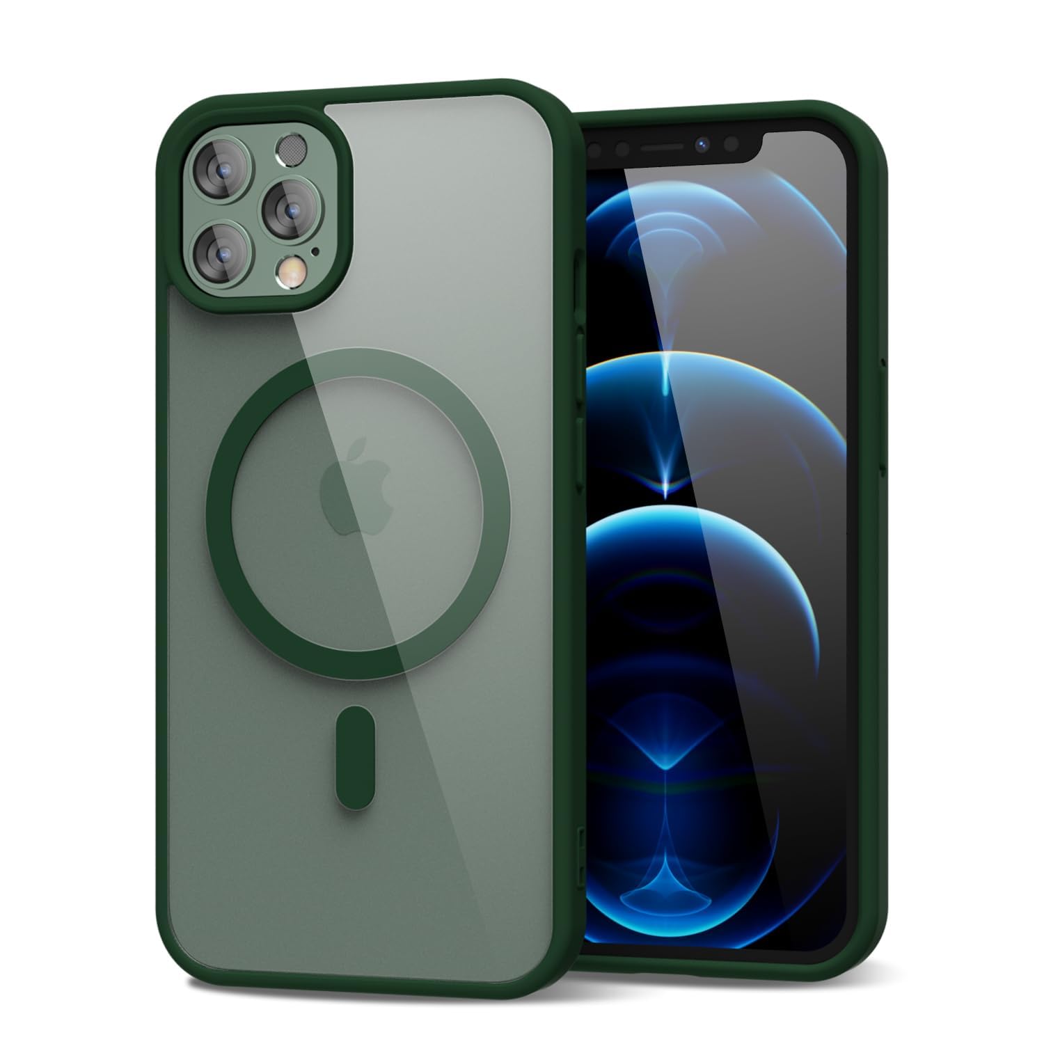 oakxco Etui na iPhone 12 Pro Max Przezroczyczne magnetyczne kompatybilne z Magsafe, cienkie, smukle przezroczne, nie żółknące, hybrydowe miękkie silikonowe zderzaki i twarde plastikowe ochronne etui
