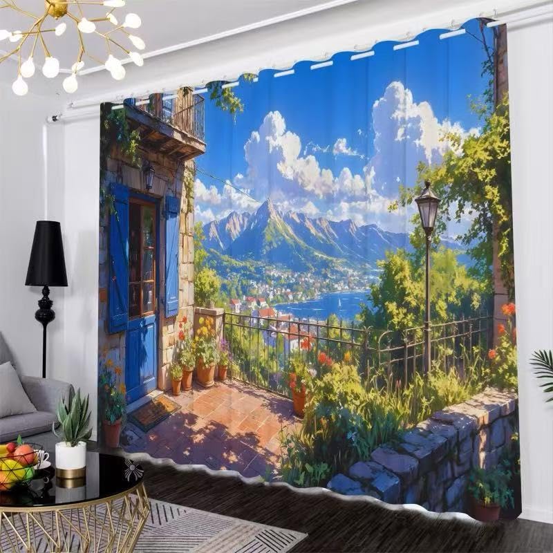Rideau occultant enfant thermique isolant 84x137cm motif BD pour salon