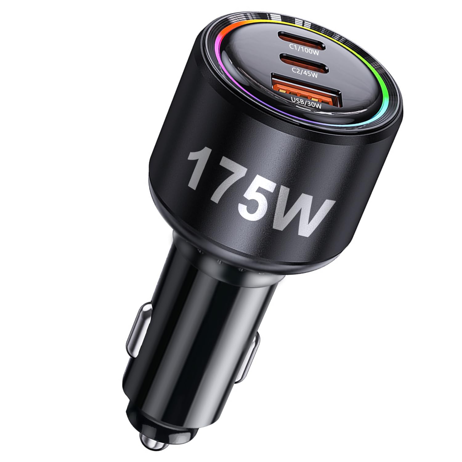 Cargador de coche USB C adaptador de coche de 3 puertos USB PD y QC 3.0 cargador de teléfono de coche, encendedor de cigarrillos, cargador USB de carga rápida para iPhone, Samsung, iPad y más tabletas