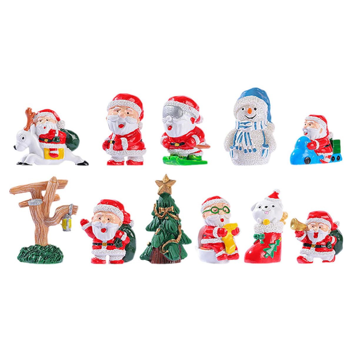 TOYANDONA 44 Piezas Figuras Navideñas de Resina en Miniatura, Renos y