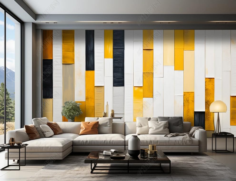 Papier peint intissé stéréoscopique pour agrandir un salon ou une chambre 250x175 cm