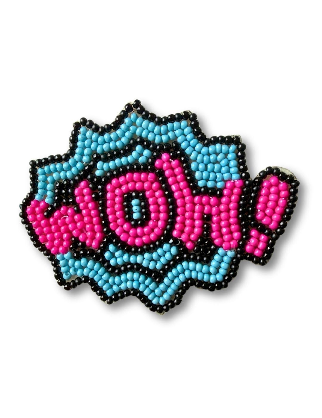 happymaker - Broschen aus Perlen und Pailletten, Schildkröte, Lobster, Weinglas, Champagner Flasche, Muschel, bunte Anstecknadeln für Taschen und Kleidung (Wow)