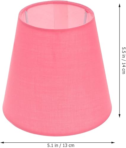 Miniatura 2 de Homoyoyo Pantalla de tela de repuesto para lámpara de barril de cono E14 con clip en la bombilla, cubierta de luz de barril para lámpara de mesa,