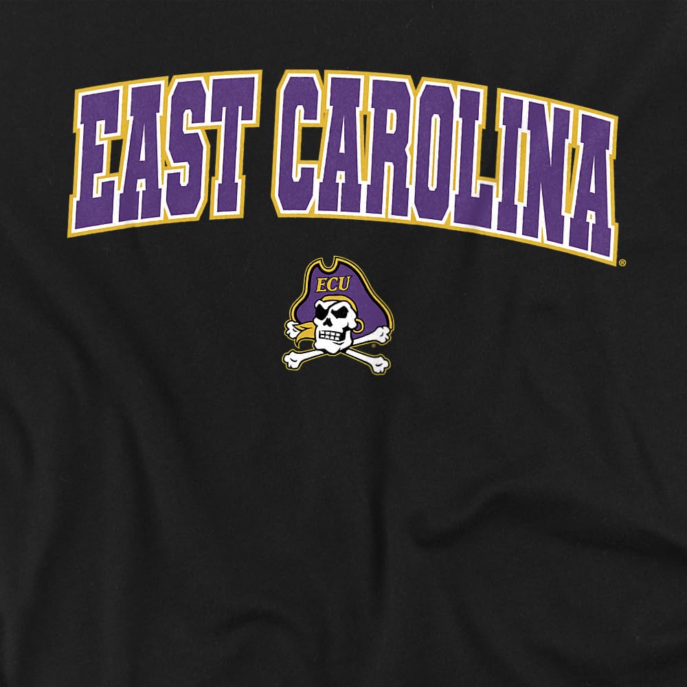 LOGOVISION East Carolina University Arch Logo Black Kids T Shirt (3) for Toddler Boys and Girls, Black