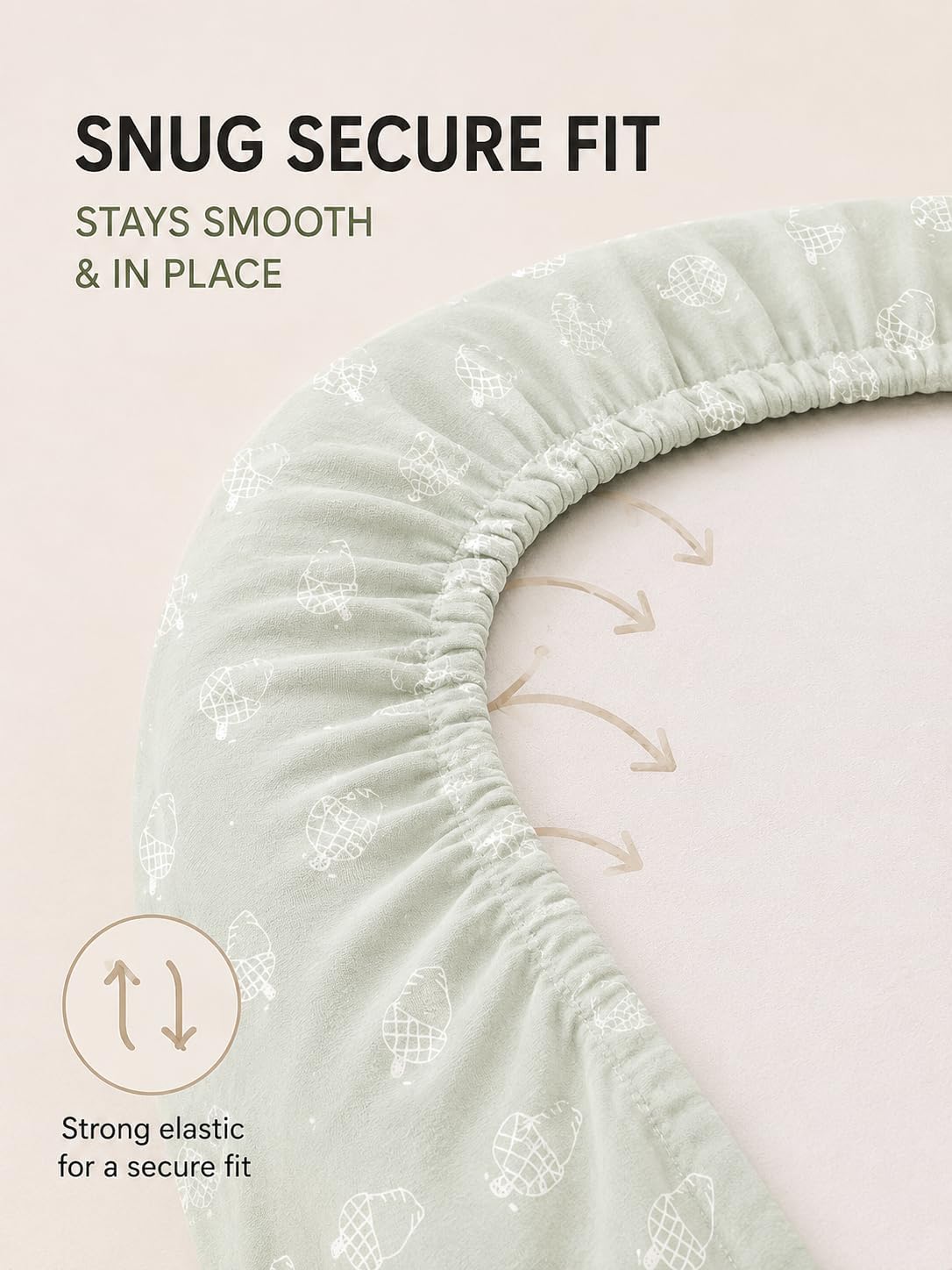 Organic Cotton Bassinet Sheets, 3-Pack Fitted Bassinet Mattress Sheets for Baby Boys & Girls Compatible with Halo BassiNest, Graco, Baby Delight & More