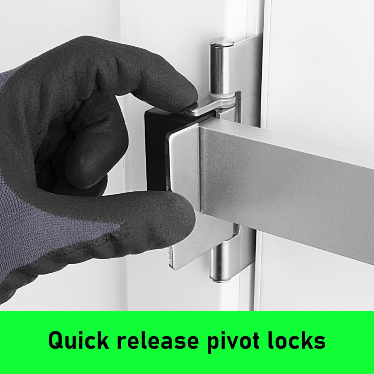 Doorricade Seguridad de Puerta Segura para Puerta de Entrada de 83,8 a 91,4 cm de Ancho - Silver Edition