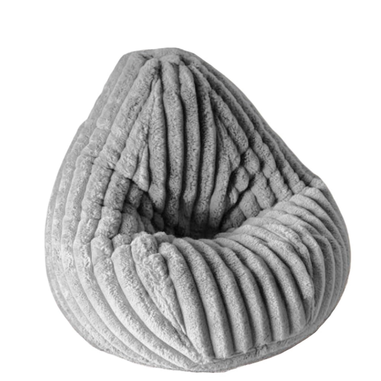 Funda Puff Funda de puf infantil piel esponjosa sin relleno(Light grey)