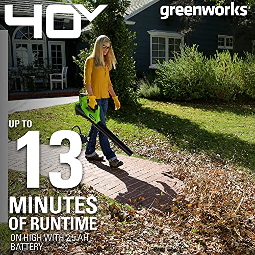 Greenworks 40V (110 MPH / 390 CFM) Cordless Axial Blower, 2.5Ah Battery and Charger Included by Greenworks - Image 3