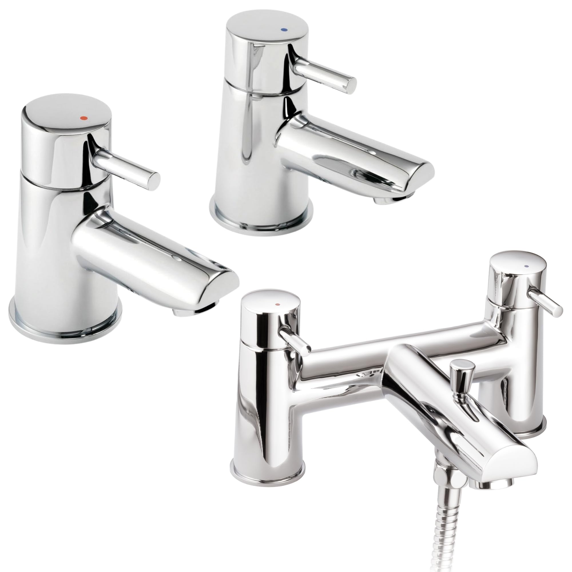 Robinet de lavabo mitigeur baignoire chromé levier laiton pour installation plomberie vasque